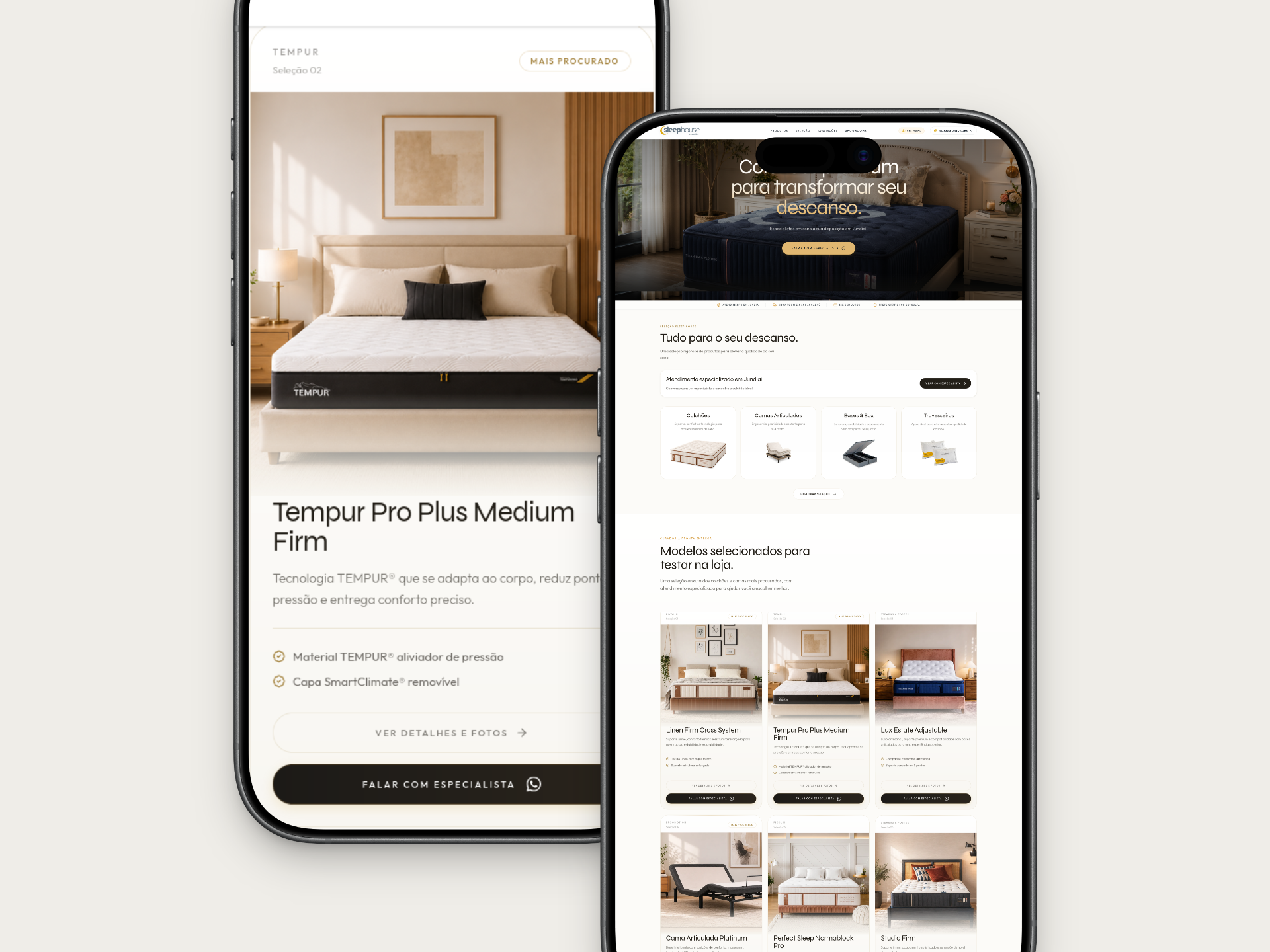 Interface do projeto Sleep House